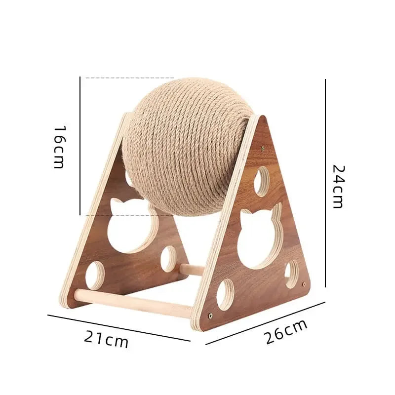 Rotating Sisal Cat Scratching Ball Toy