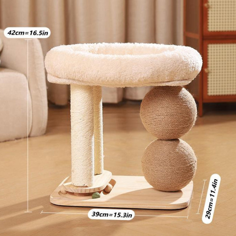 Sisal Cat Scratching Ball and Post size