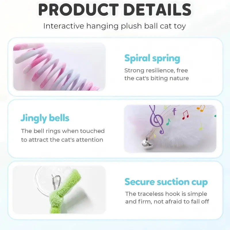 Hanging Spring Plush Cat Toy