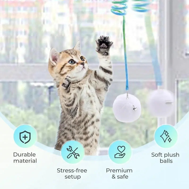 Hanging Spring Plush Cat Toy