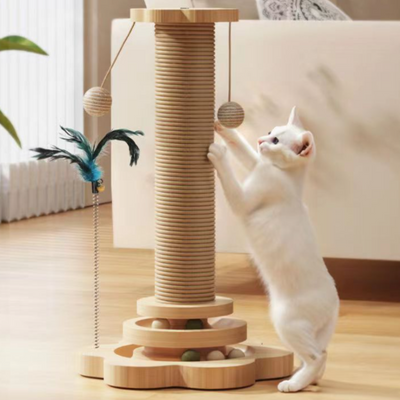 Scratching Post and Rolling Balls