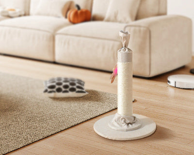 peach_candy shaped_cat_scratching_post milk